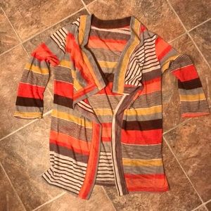 Stripped waterfall cardigan